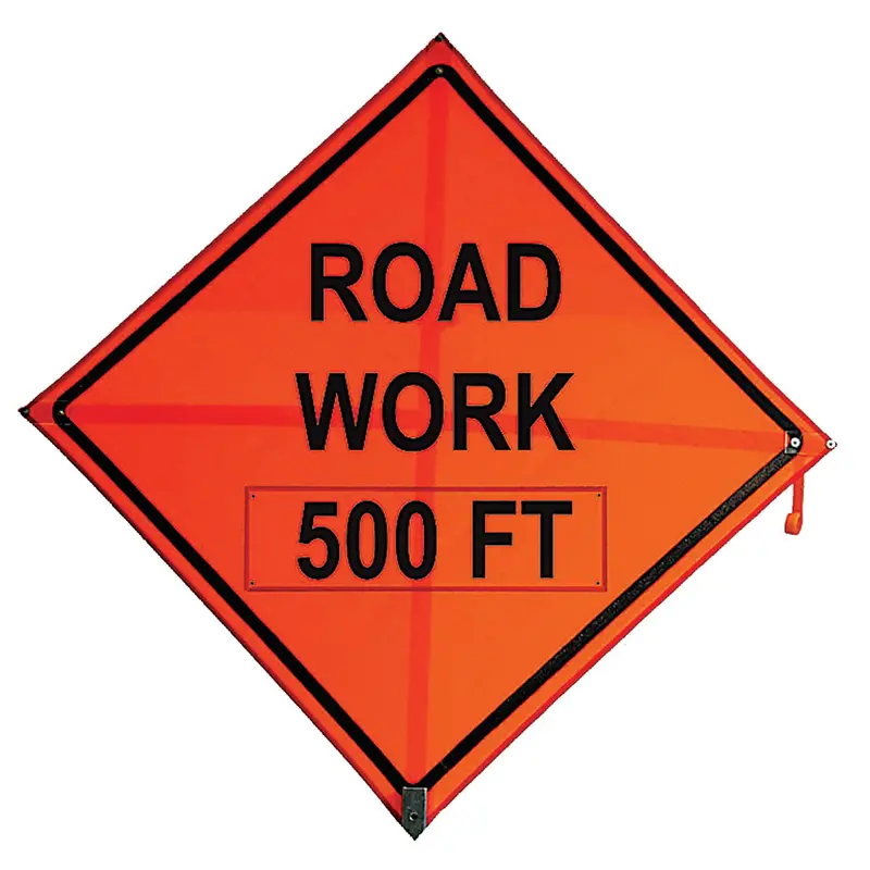 36-Inch Mesh Roll-Up Traffic Sign: 'Work Area Ahead' (Model W0945) 1
