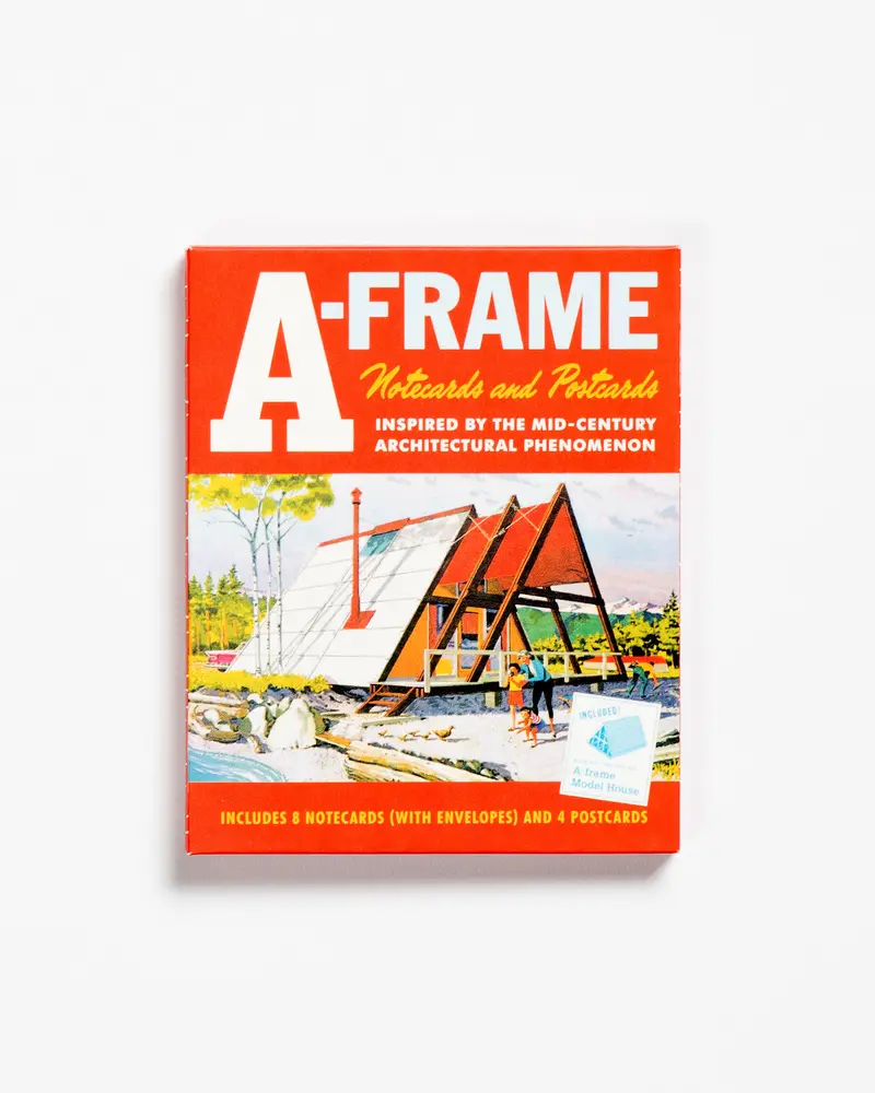 A-Frame Notecards – Minimalist Folded Stationery Set 1