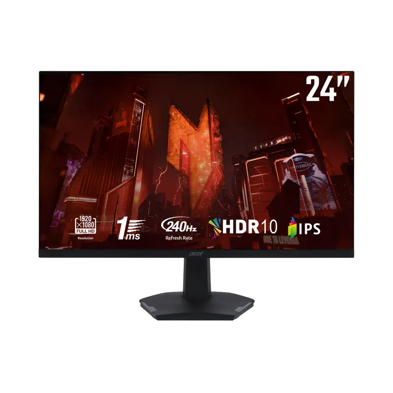 Acer Nitro Vg240 Gaming Monitor – 24" Fhd Ips, 240Hz, 1Ms, Freesync, Hdr 1