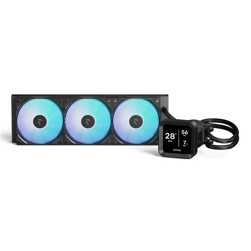 Aerocool Apnx Lc1-D 360Mm Aio Liquid Cooler – Black Edition With 4" Lcd Display 1