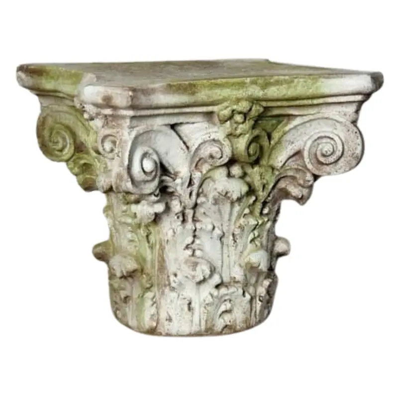Antique-Finish Corin-Style Capital – Decorative Stone Top 1