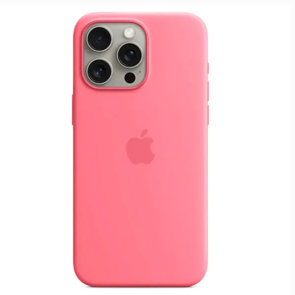 Apple Iphone 15 Pro Max Magsafe Silicone Case – Soft Pink Hue 1