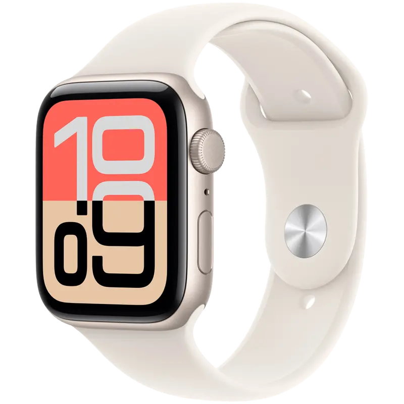 Apple Watch Se (3Rd Gen) Gps – 44Mm Starlight Aluminum, Starlight Sport Band (S/M), Model A3325 1