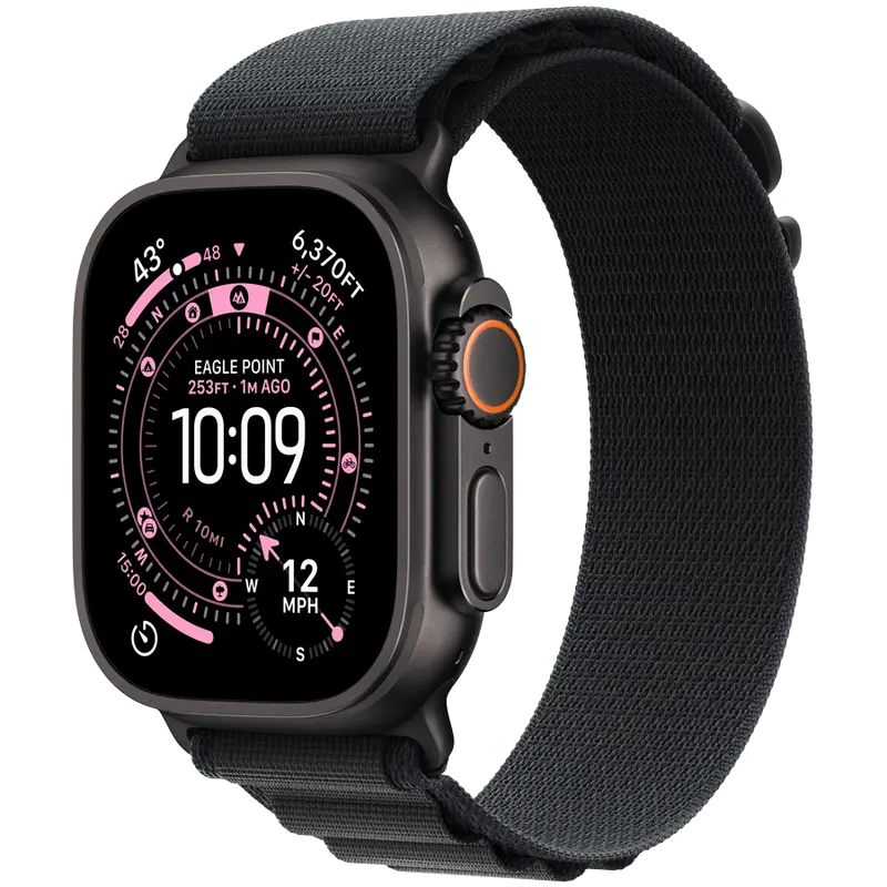 Apple Watch Ultra 3 (49Mm) — Black Titanium, Gps + Cellular, Black Alpine Loop (Medium) — Model A3281 1