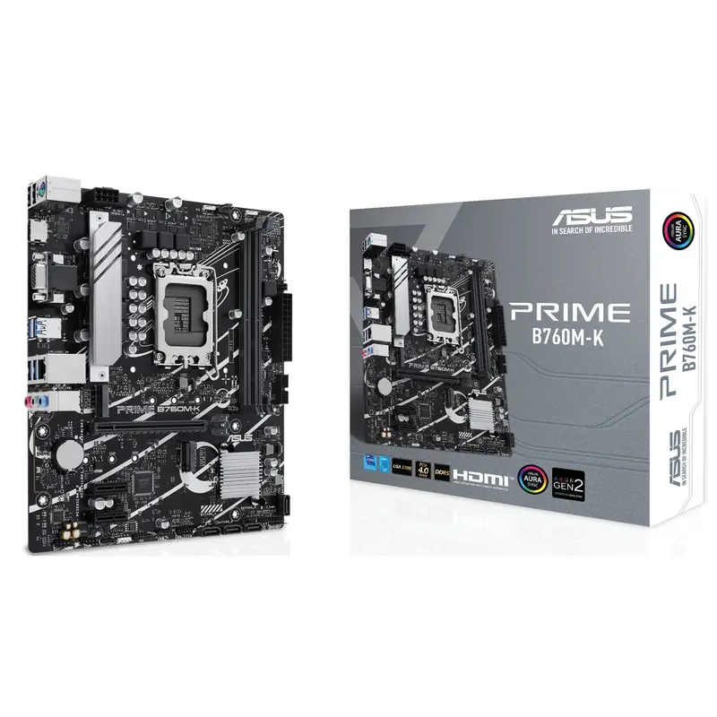 Asus Prime B760M-K Motherboard – Intel B760 Chipset, Lga 1700 Socket, Microatx Form Factor 1