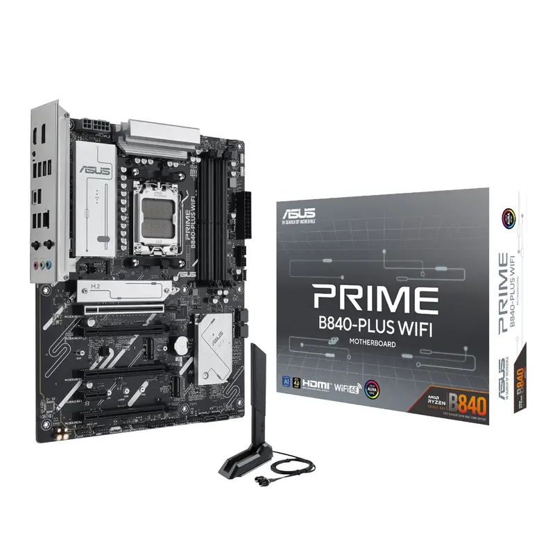 Asus Prime B840-Plus Wifi Am5 Atx Motherboard – Ddr5, Pcie 5.0, Amd Ryzen 7000/8000 Support 1