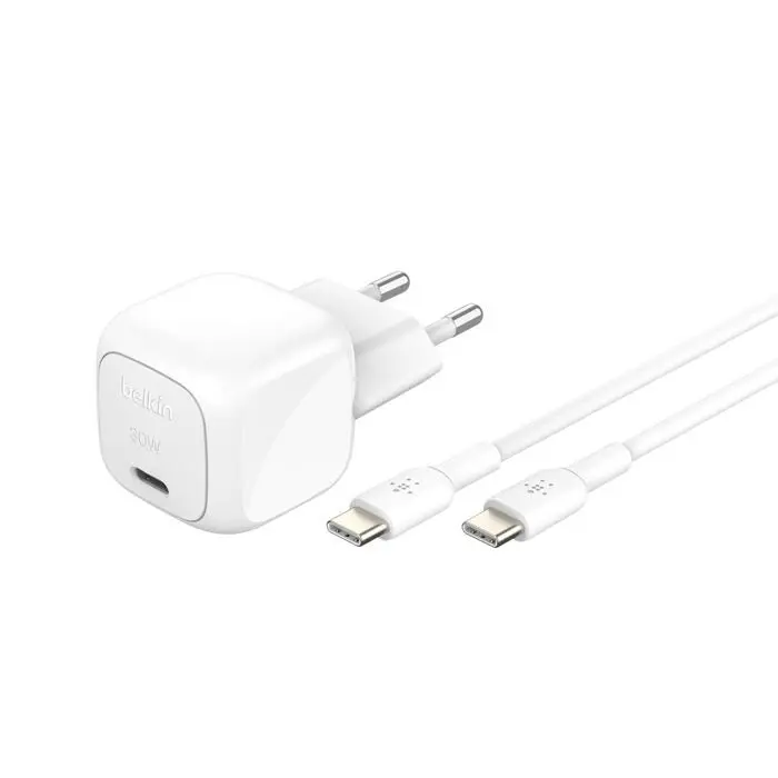 Belkin Boostcharge 30W Usb-C Wall Charger With Included Usb-C Cable – White 1