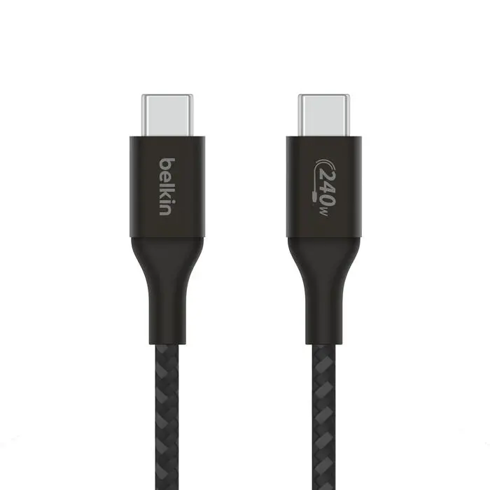 Belkin Boostcharge Braided Usb-C To Usb-C Cable – 2M, 240W Power Delivery, Black 1