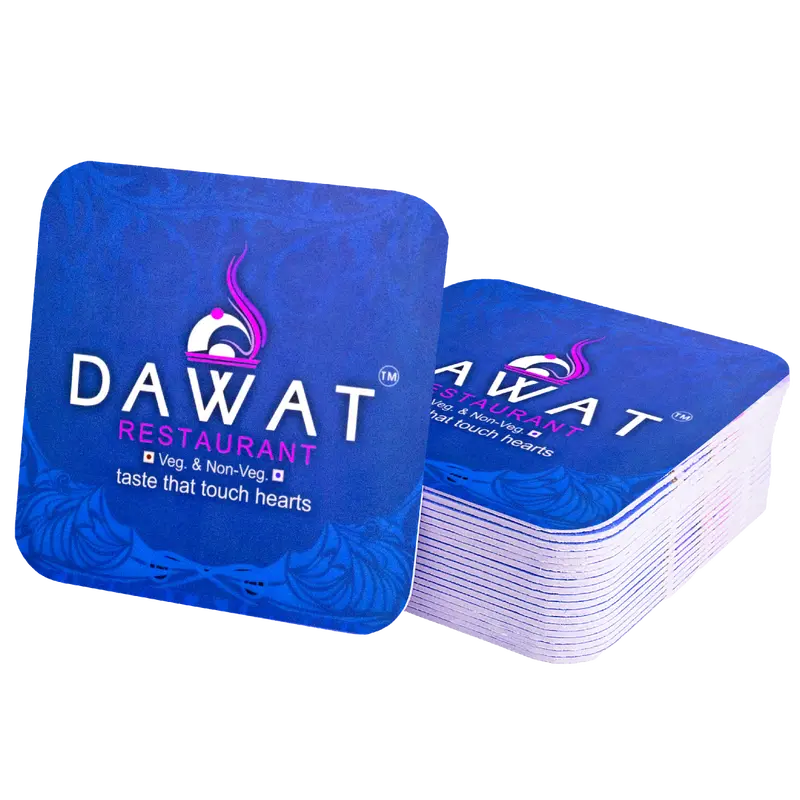 Biodegradable Square Coaster – 3.5" Pulp Board Material 1