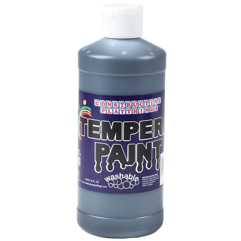Black Washable Tempera Paint (Pint) – Crisp, Smudge-Resistant Drawing & Detailing Paint 1
