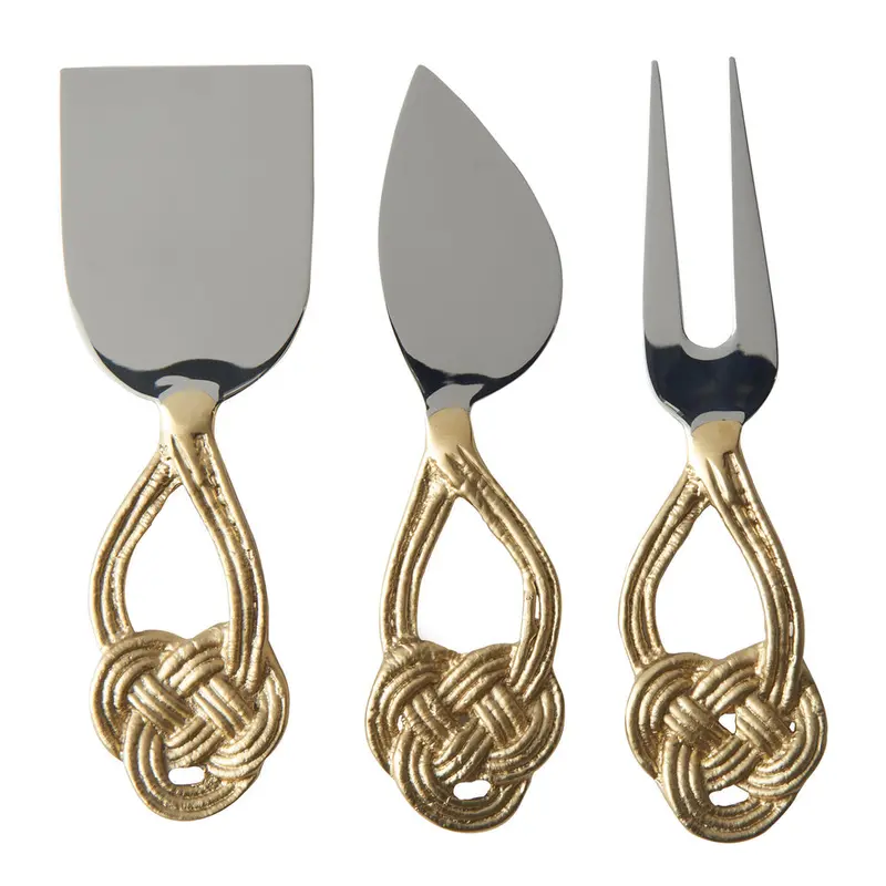 Celtic Knot Design Cheese Knives – Set Of Three Hand-Finished Blades 1