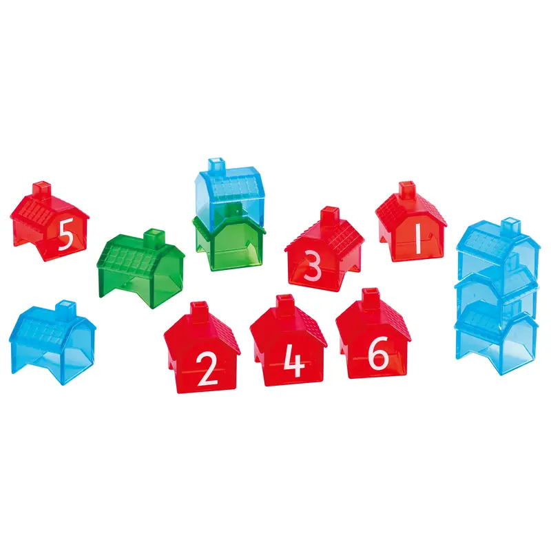 Colorful Translucent Stacking Houses | Early Math Toy For Counting, Sorting, And Pattern Sequencing 1