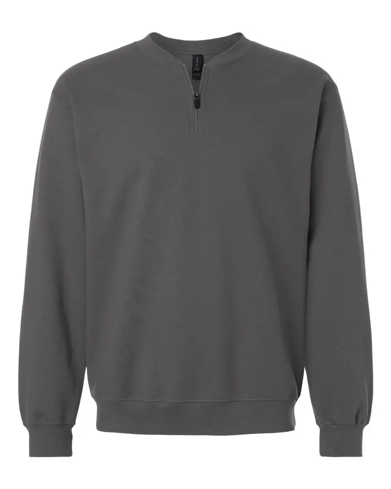 Comfortable Gildan Softstyle® Quarter-Zip Fleece Sweatshirt 1