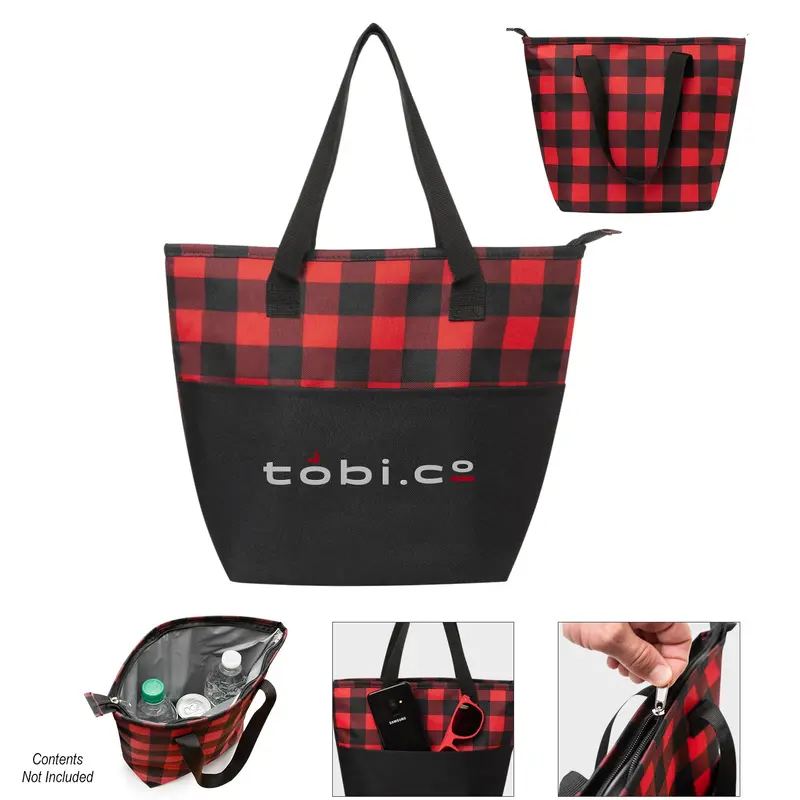 Compact 6-Can Thermal Cooler Tote – Northwoods Style 1