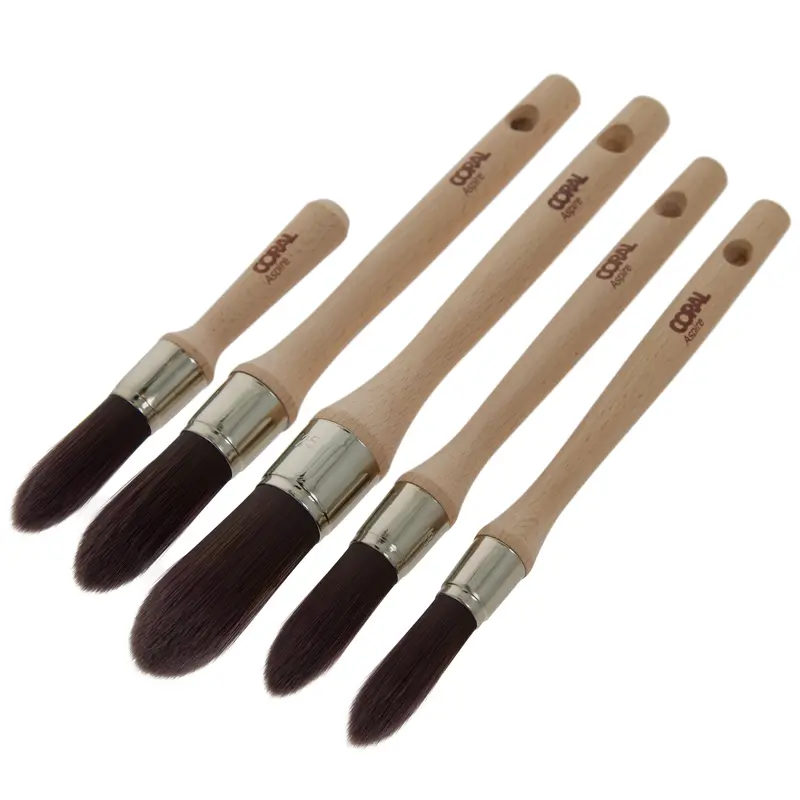 Coral Aspire 5-Piece Round Sash Paint Brush Set 1