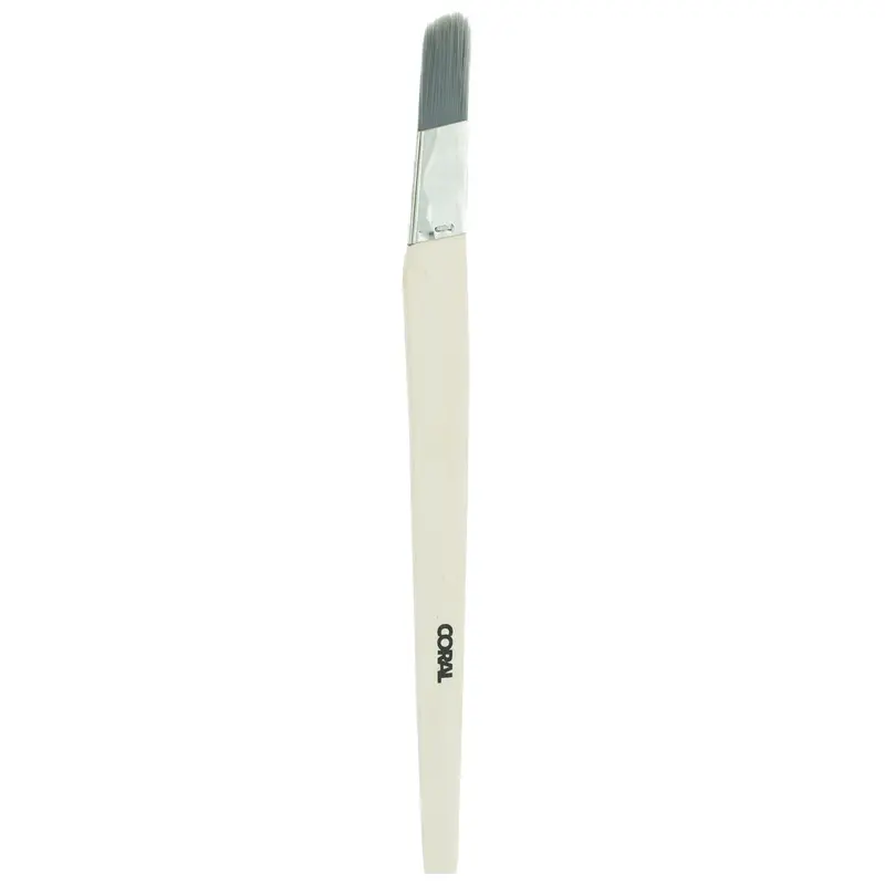 Coral Precision Angled Lining Brush – 0.75-Inch Fitch Bristle With Platinum Easy-Clean Filaments 1