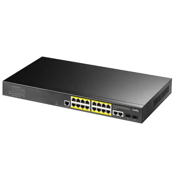 Cudy 16-Port Managed Gigabit Poe Switch – Layer 2, Ieee 802.3Af/At Compliant 1