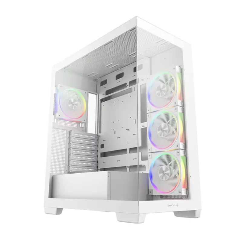 Deepcool Cg580 V2 Atx Mid-Tower Case With Argb Lighting – White 1
