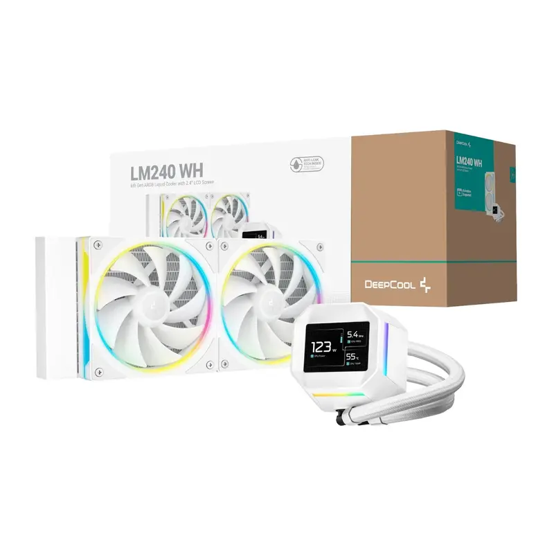 Deepcool Lm240 Argb Liquid Cooler – 240Mm Radiator, White Build Variant 1