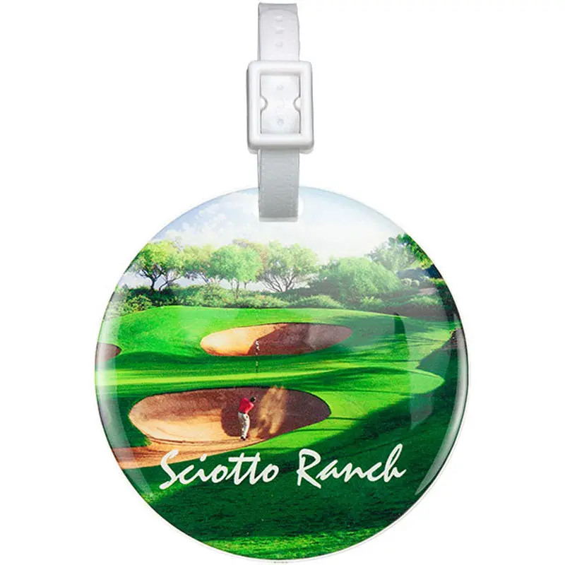 Domed Round Golf Bag Tag For Personalized Identification 1