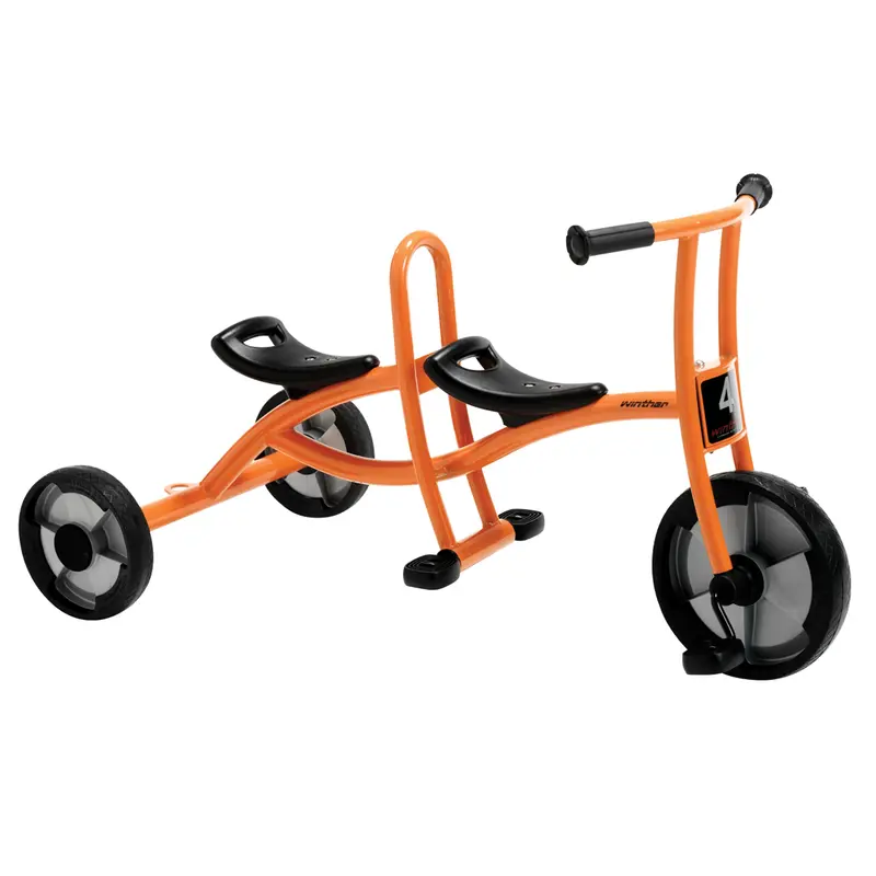 Dual-Seat Cooperative Tricycle – Shared Ride-On For Two Children 1
