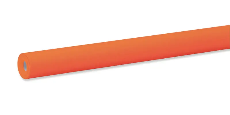 Fadeless Orange Art Paper Roll – 48" Wide × 50 Feet, Seamless Background Or Display Use 1