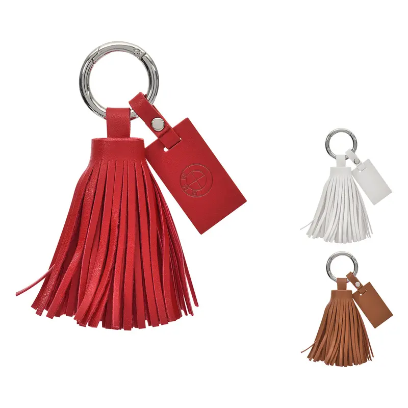 Fashionable Leather-Tassel Key Ring Accessory 1