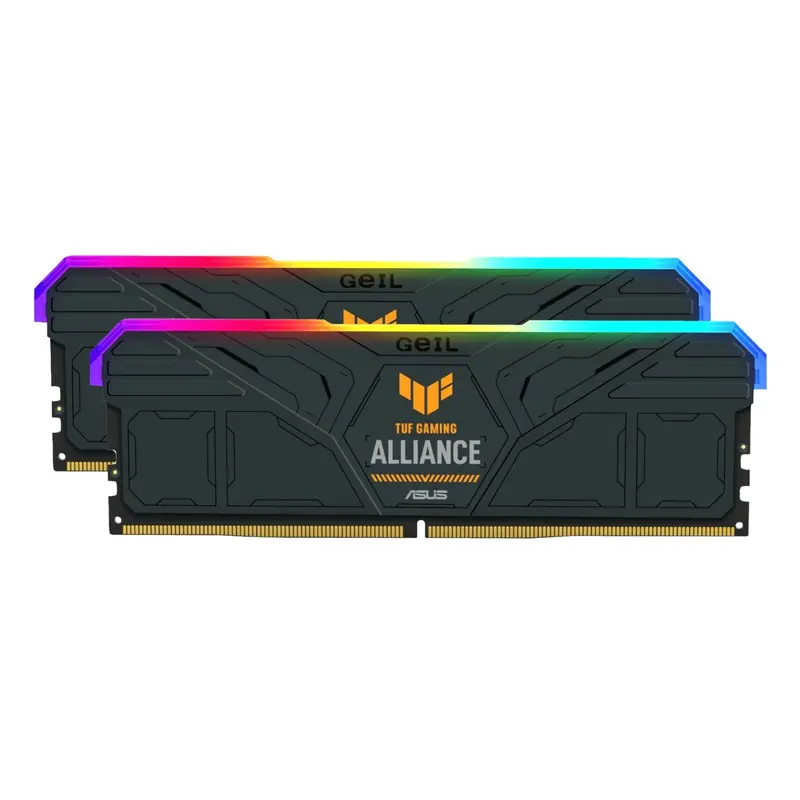 Geil Gemini Tuf Rgb Ddr5 Kit – 32Gb (2×16Gb), 6000Mhz, Grey-Themed Gaming Memory 1