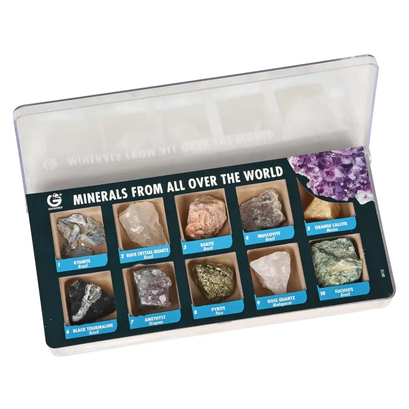 Global Mineral Specimen Collection: Geology Education Kit Featuring Rocks From Around The World 1