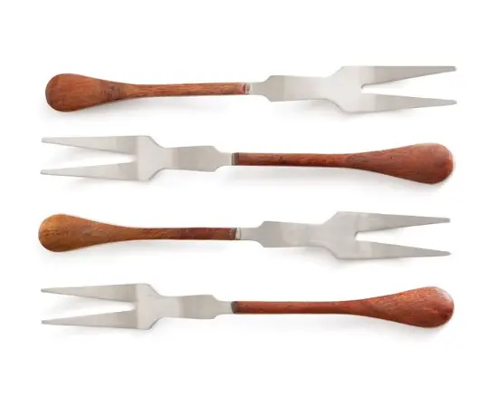 Haisley Stainless Steel Cheese Forks – Set Of Four 1