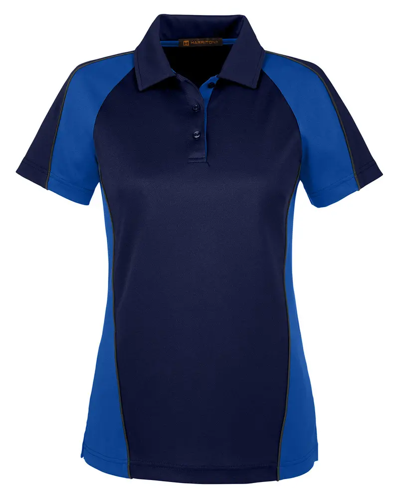 Harriton Advantage Il Colorblock Polo For Women – Durable, Fade-Resistant Design 1