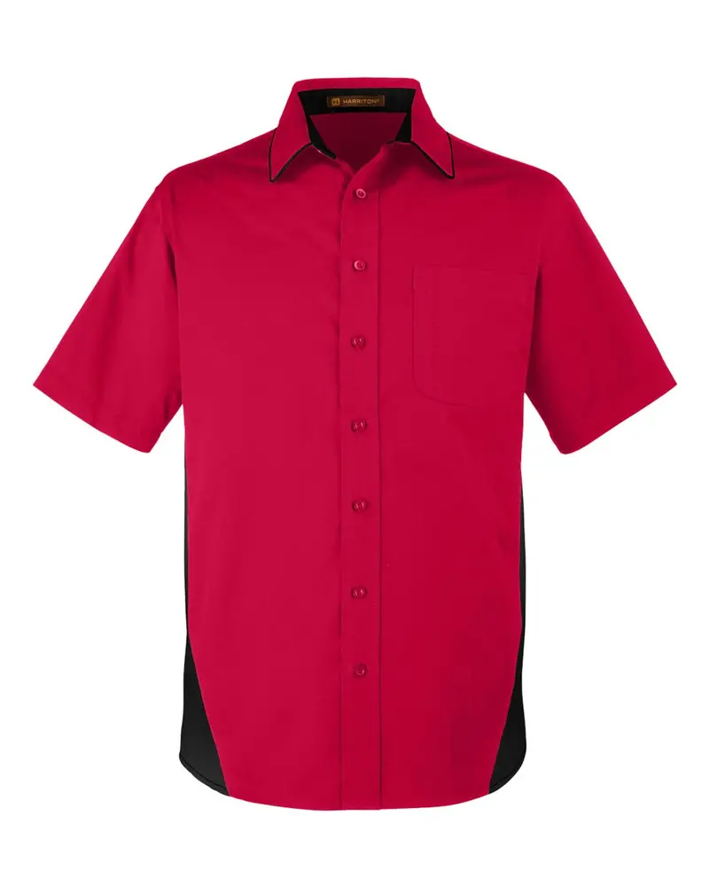 Harriton Men'S Il Colorblock Lightweight Short-Sleeve Shirt 1