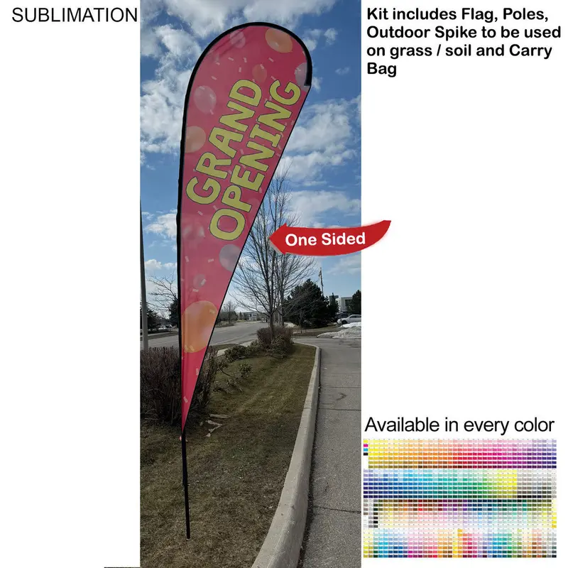 Heavy-Duty 16' Tear Drop Flag Display Kit – Outdoor Ready 1