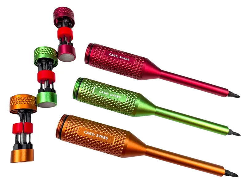 Hi-Viz Gen 2 Type Iii Anodized Aviation Multi-Bit Screwdriver With Minimalist Sheath 1