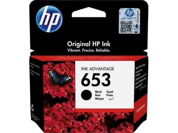Hp 653 Black Original Ink Cartridge – High-Yield Print Quality 1