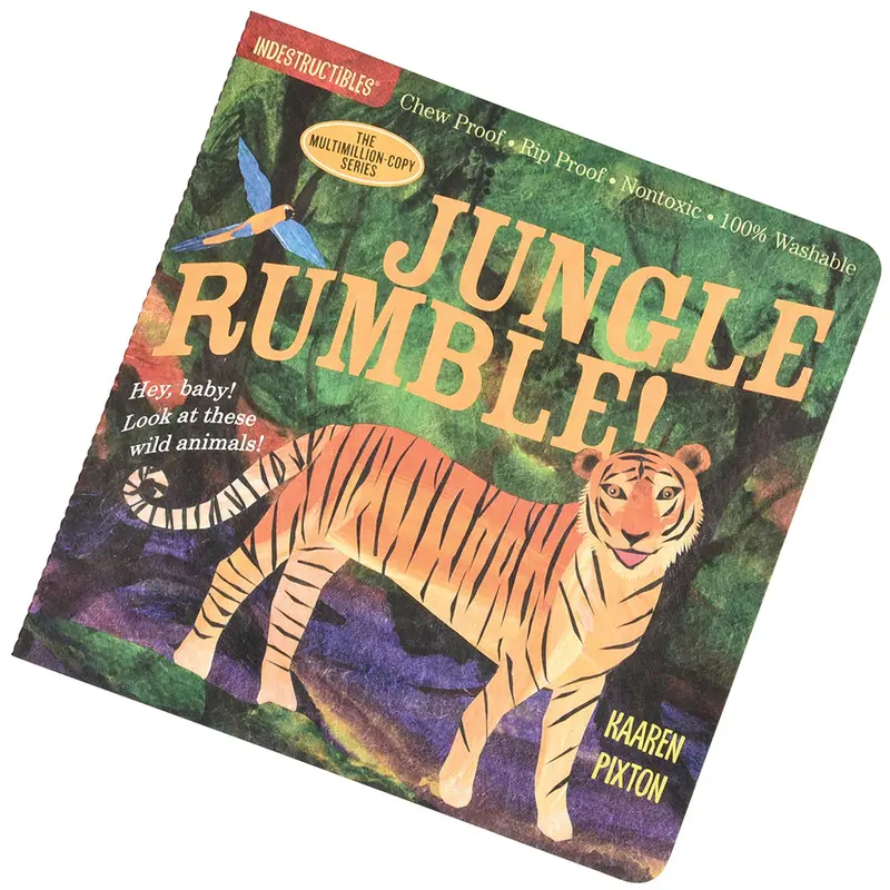 Indestructibles® Jungle Rumble – Durable Infant Book For Tactile Exploration 1