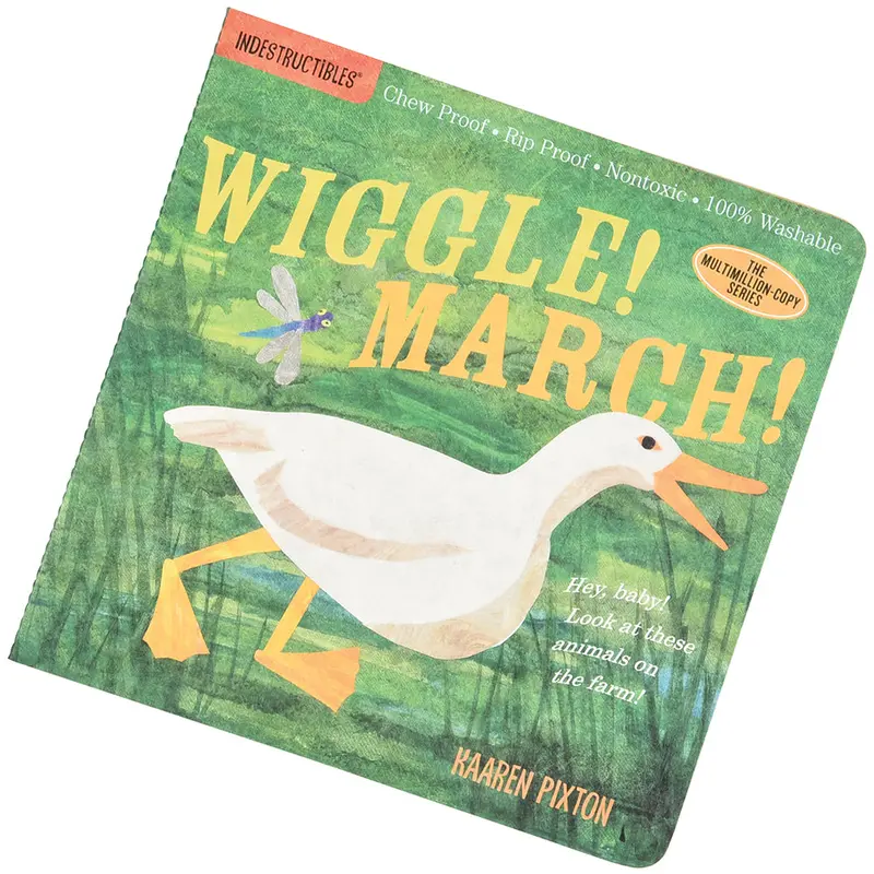 Indestructibles® Wiggle March – Chew-Resistant Baby Book For Early Development 1