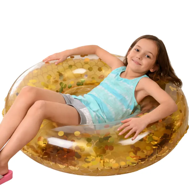 Inflatable Confetti Ring Sensory Toy With Gentle Pop Effect 1