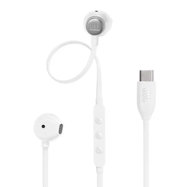Jbl Tune 305C Wired Earphones – Usb-C Hi-Res Audio, White 1