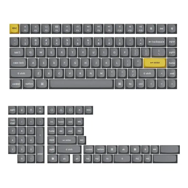 Keychron Dark Grey Double-Shot Pbt Osa Keycap Set – Full Layout 1