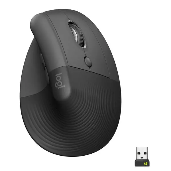 Logitech Lift Vertical Ergonomic Mouse In Graphite 1