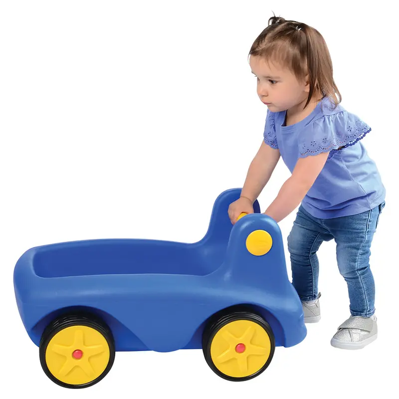 Low-Profile Toddler Wagon – Heavy-Duty Blue Ride-On For Indoor And Outdoor Play 1