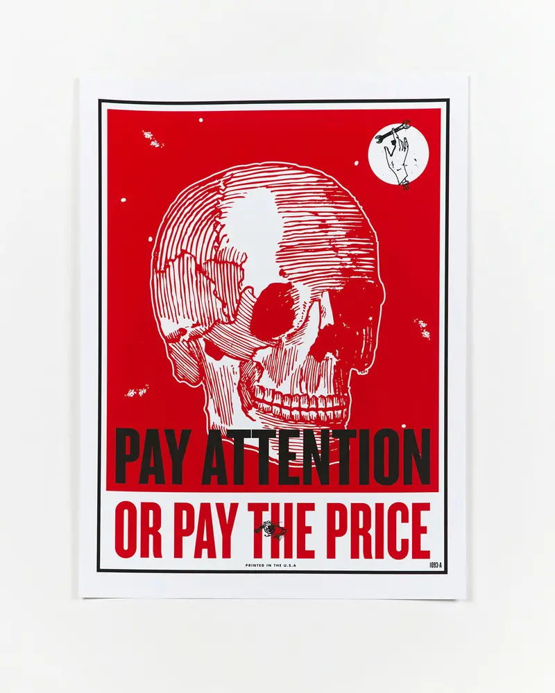 'Pay Attention Or Pay The Price' Safety Reminder Poster By Keegan Onefoot-Wenkman 1