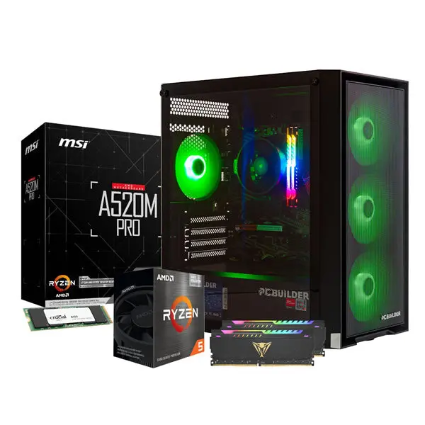Pcbuilder Ryzen 5 5600Gt Defender Desktop Pc – Preinstalled Windows 11 Gaming System 1
