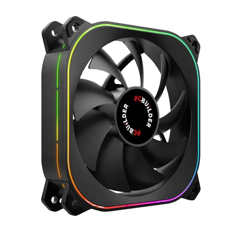 Pcbuilder Tornado Chill 120Mm Argb Case Fan – High-Airflow Rgb Fan With Pwm Control, Black Frame 1