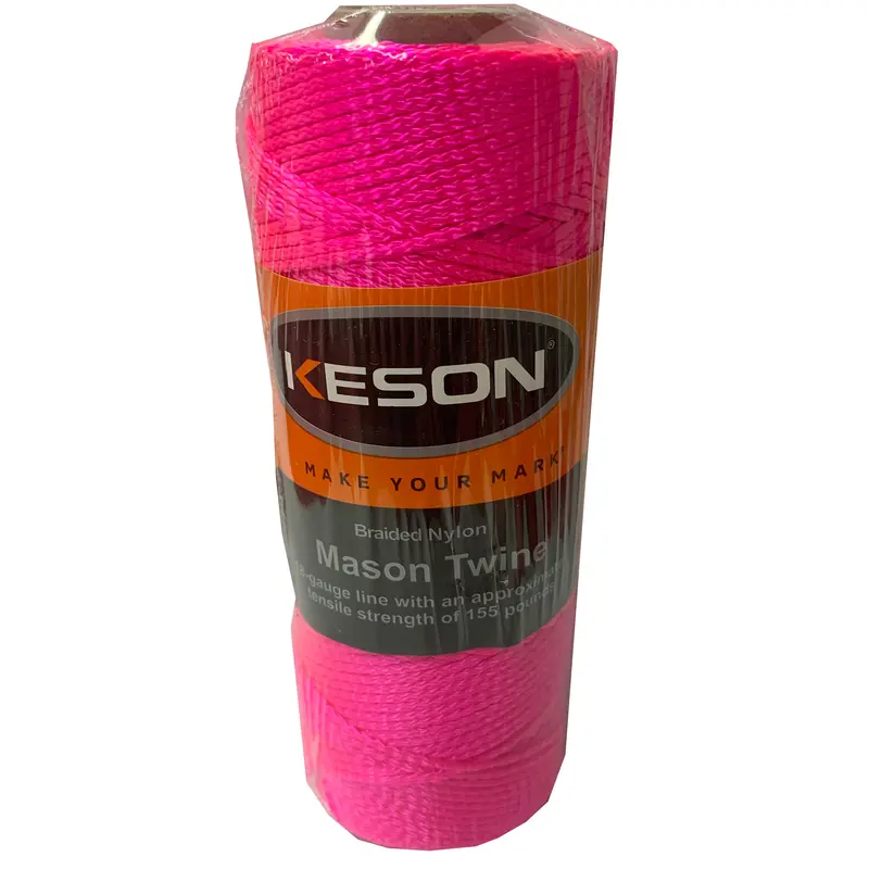 Pink #18 Braided Nylon Mason Twine – 500-Foot Roll 1