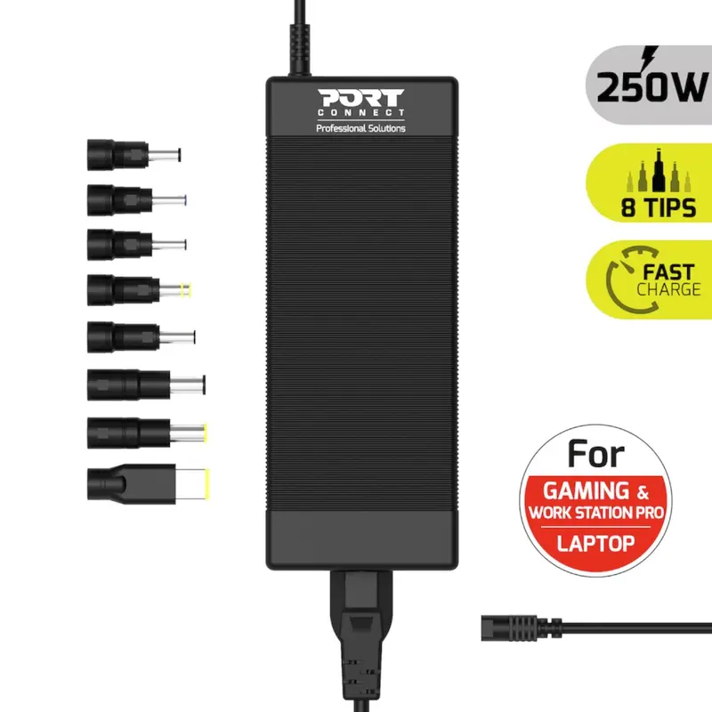 Port Connect 250W Universal Laptop Power Adapter 1