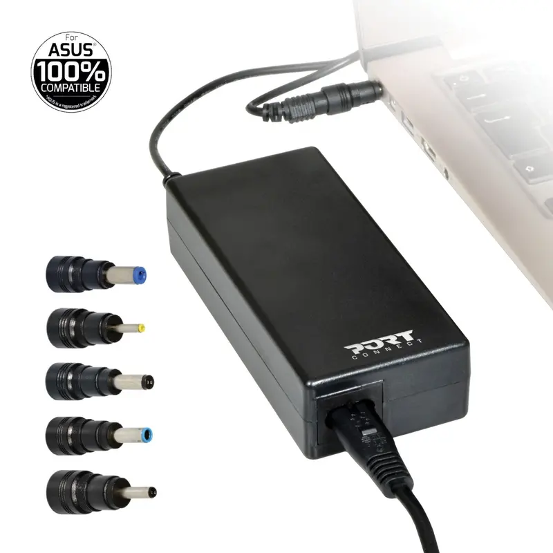 Port Connect 65W Laptop Ac Adapter Compatible With Asus Notebooks 1