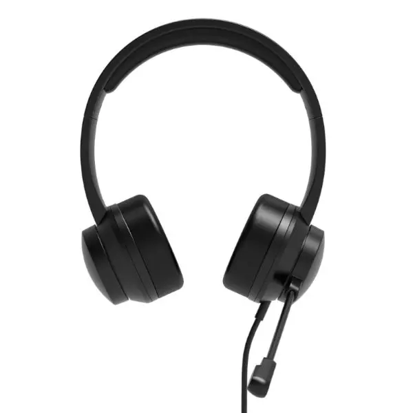 Port Connect Usb Wired Headset — 1.8M Cable, Built-In Mic, Soft Ear Cushions, Black 1