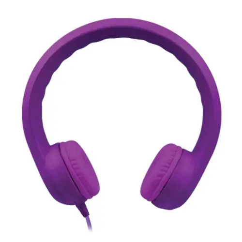 Purple Flexible Child-Safe Headphones With Soft Ear Cushions 1